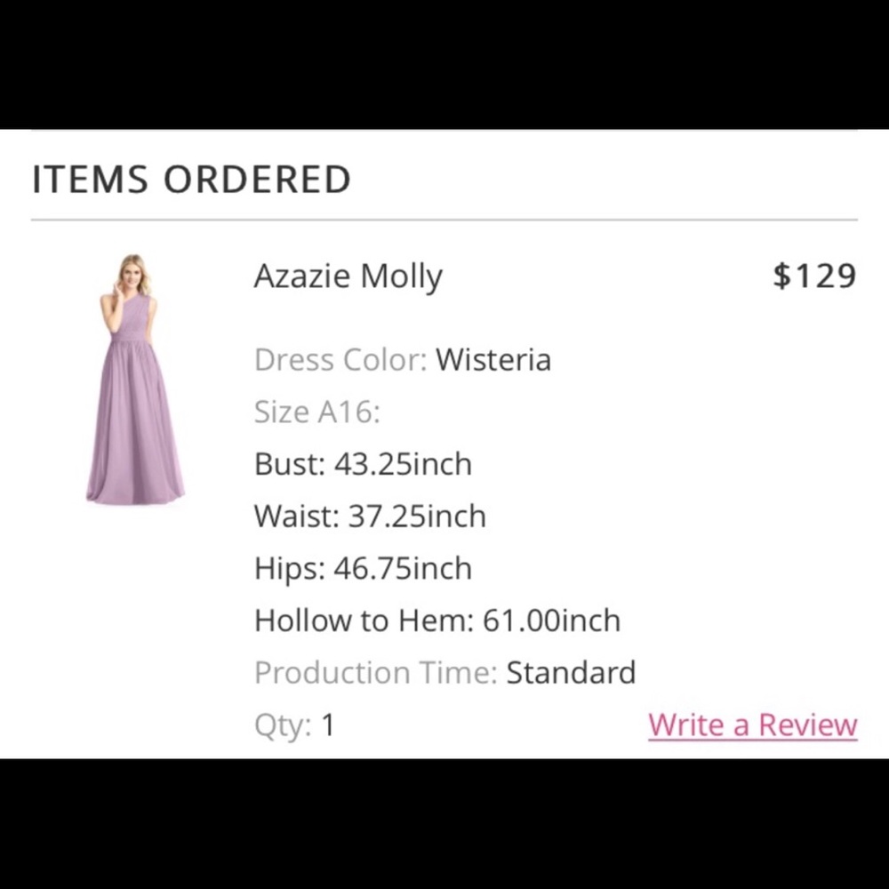Wisteria Bridesmaid dress size 16